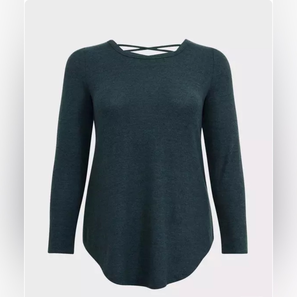 TORRID | Super Soft Plush Lace-Up Back Tunic Sweatshirt Size 4X